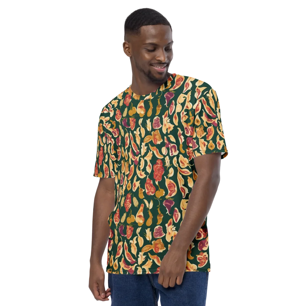 Harvest Nocturne on Men's Crew Neck T-Shirt — Left