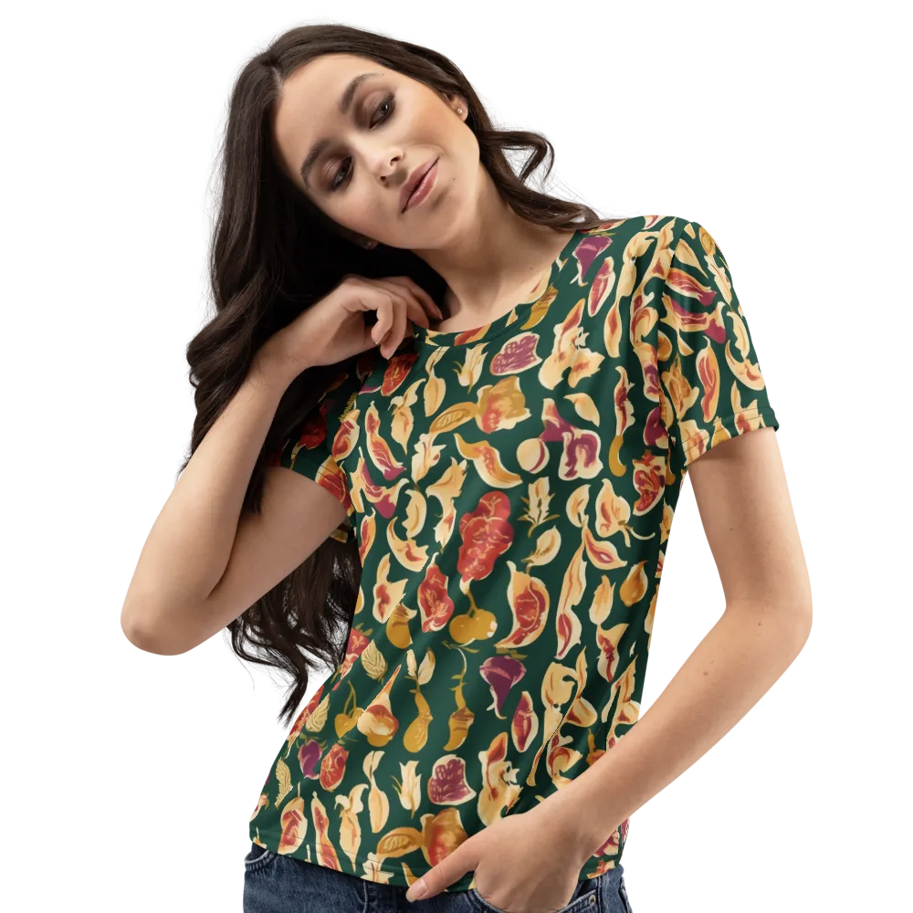 Harvest Nocturne on Women's Crew Neck T-Shirt — Left Front