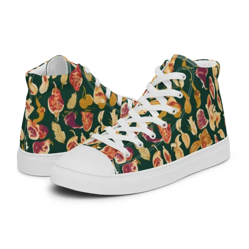 Harvest Nocturne on a Women's High Top Canvas Shoes