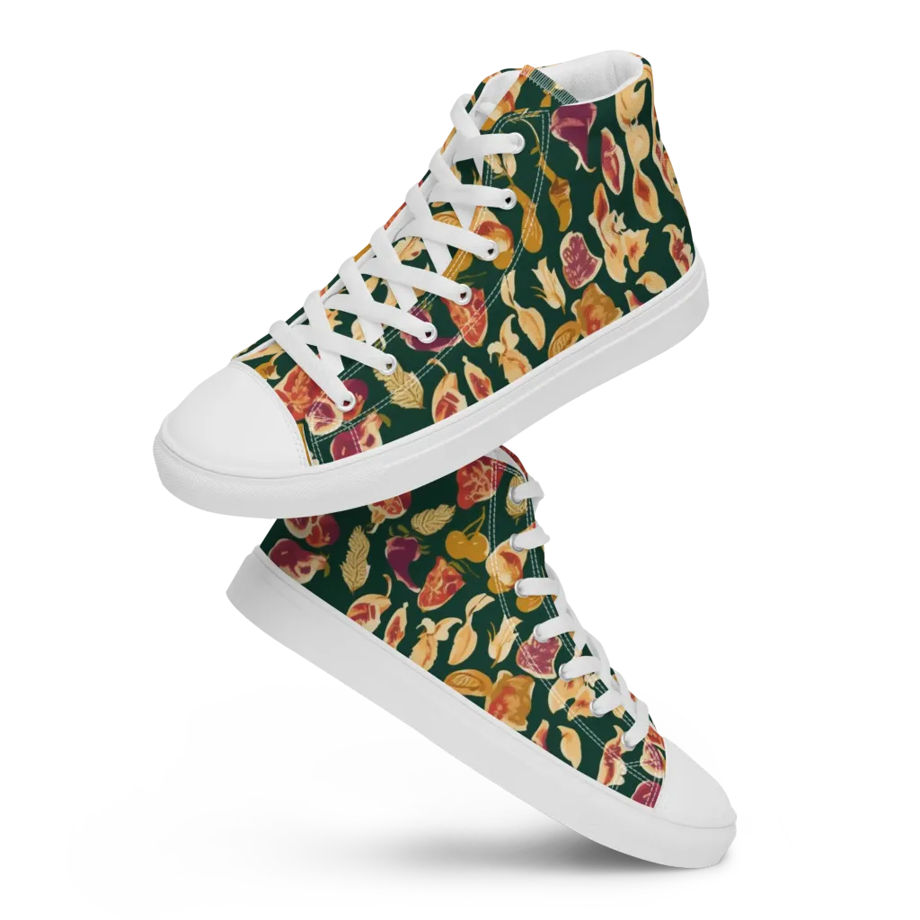 Harvest Nocturne on Women's High Top Canvas Shoes — Front