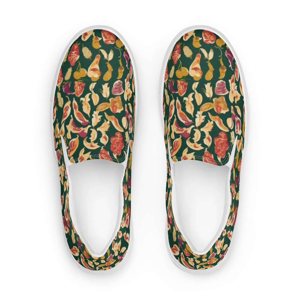 Harvest Nocturne on Men's Slip-On Canvas Shoes — Front