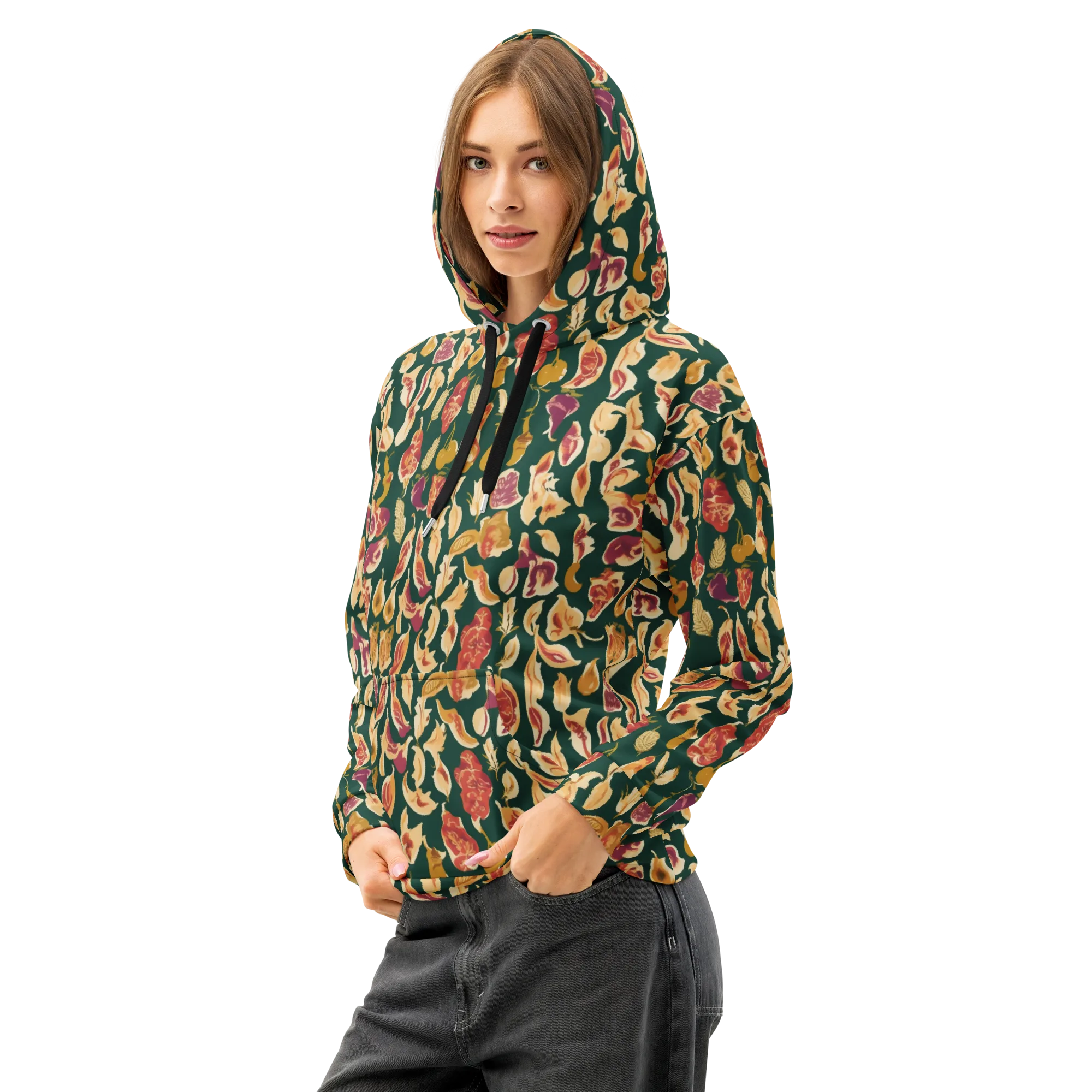 Harvest Nocturne on Cotton Hoodie — Left Front