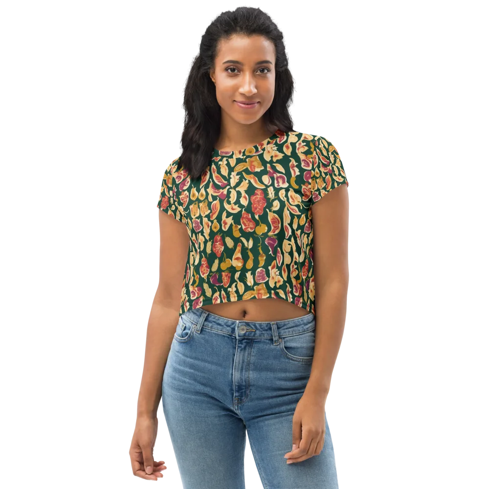 Harvest Nocturne on Crop Tee — Front