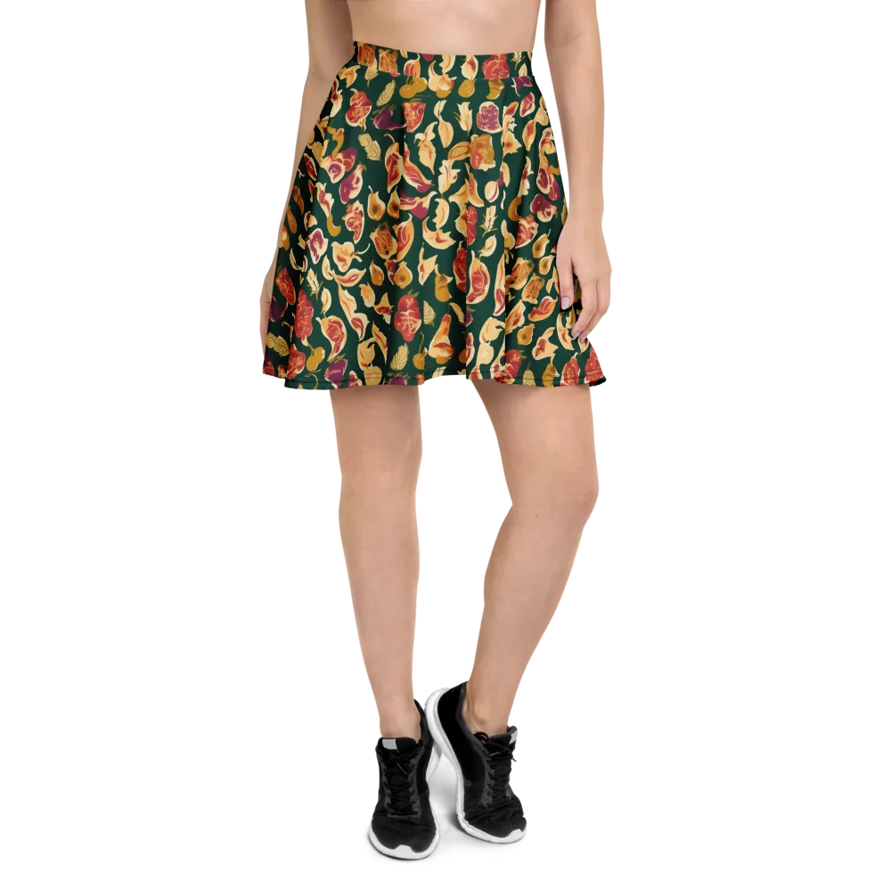 Harvest Nocturne on Skater Skirt — Front