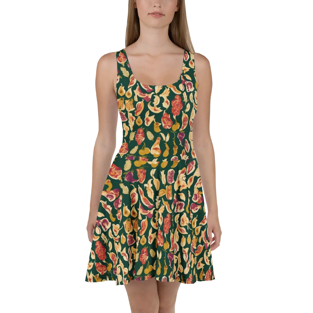 Harvest Nocturne on Skater Dress — Front