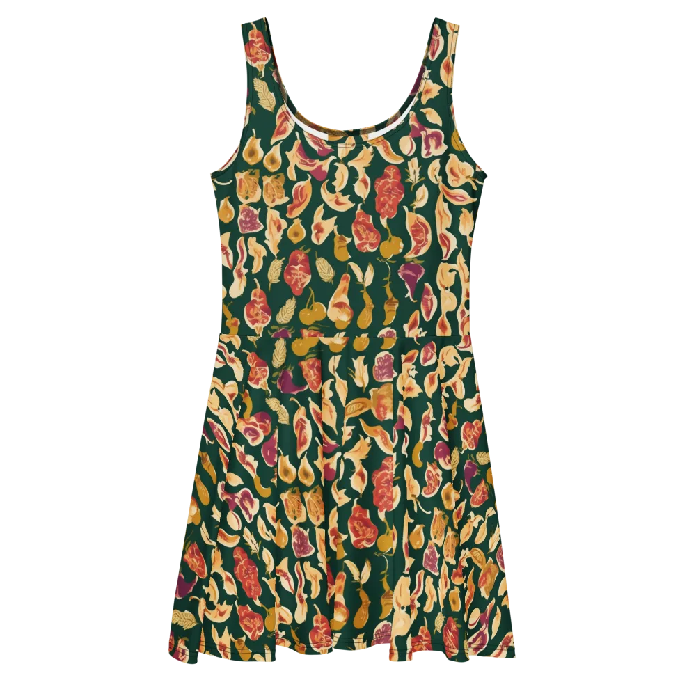 Harvest Nocturne on Skater Dress — Front