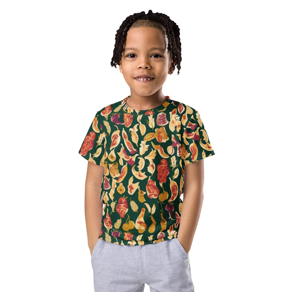 Harvest Nocturne on Kids Crew Neck T-Shirt — Front