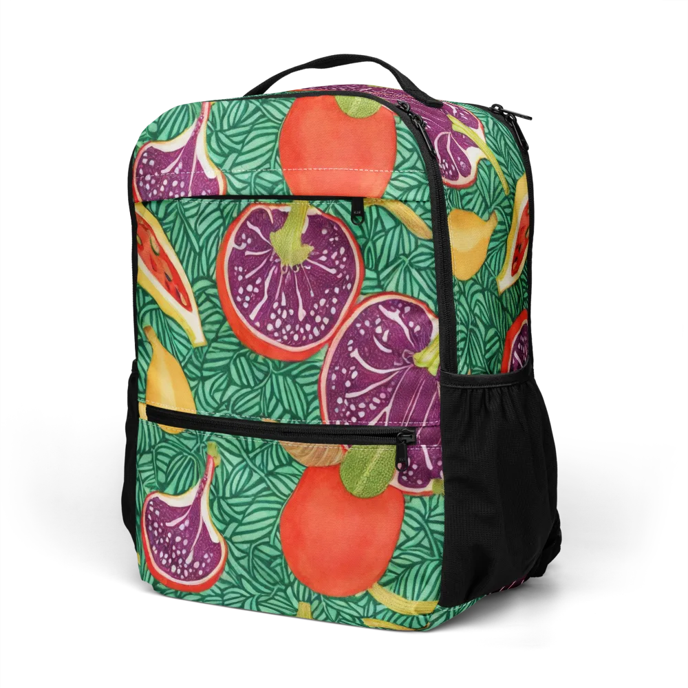Tropical Still Life on Utility Backpack — Left Front