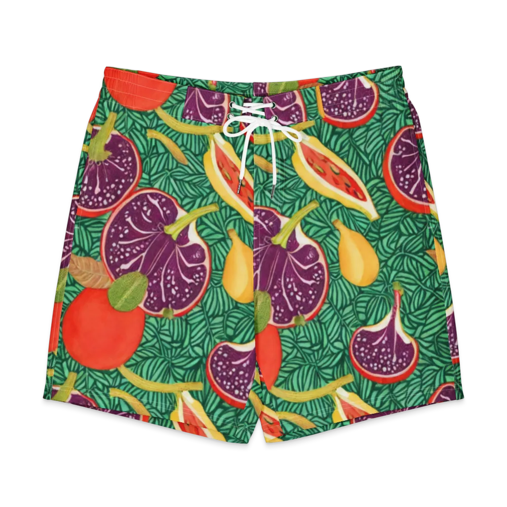 Tropical Still Life on Men's Board Shorts — Front