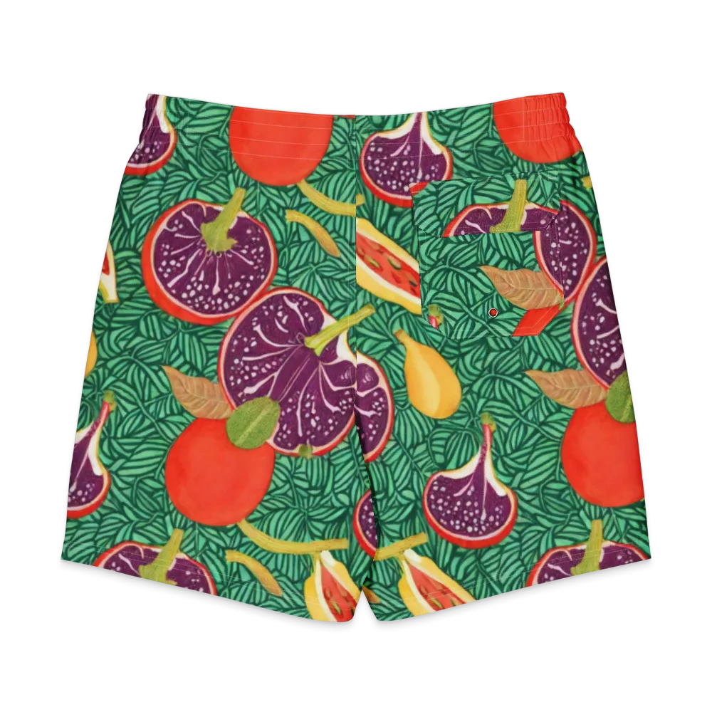 Tropical Still Life on Men's Board Shorts — Back