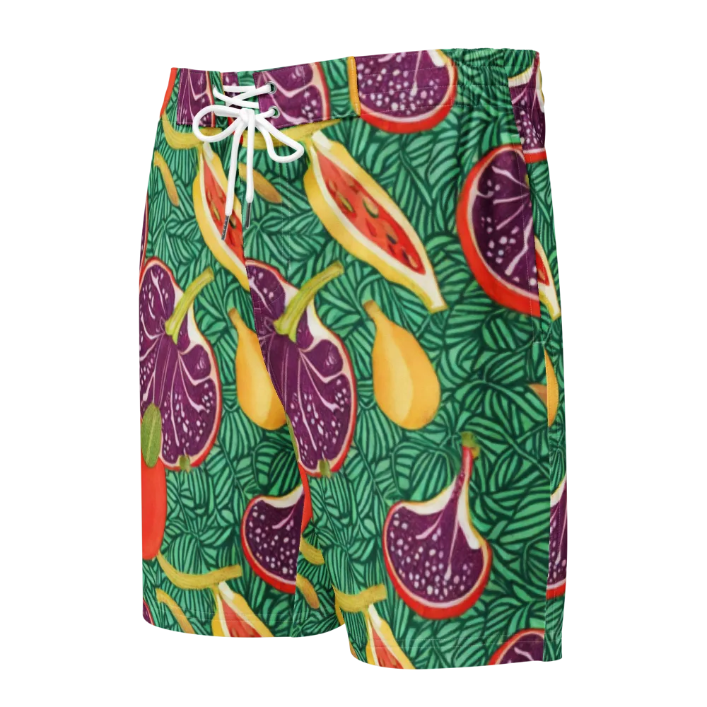 Tropical Still Life on Men's Board Shorts — Front