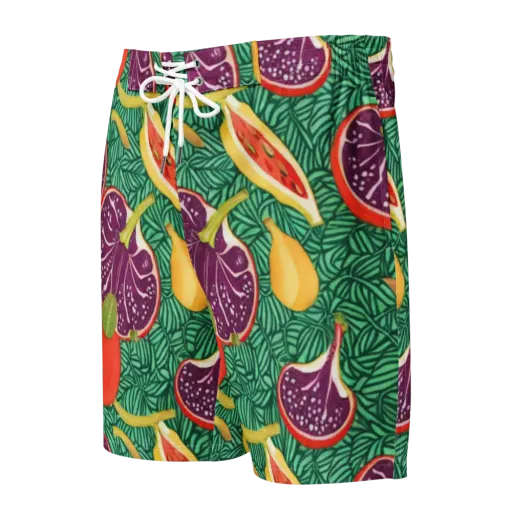 Tropical Still Life on a Men's Board Shorts