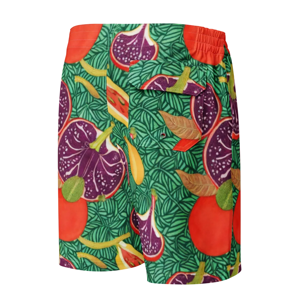 Tropical Still Life on Men's Board Shorts — Back