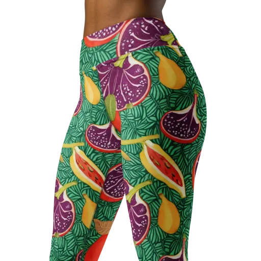 Tropical Still Life on a Yoga Leggings