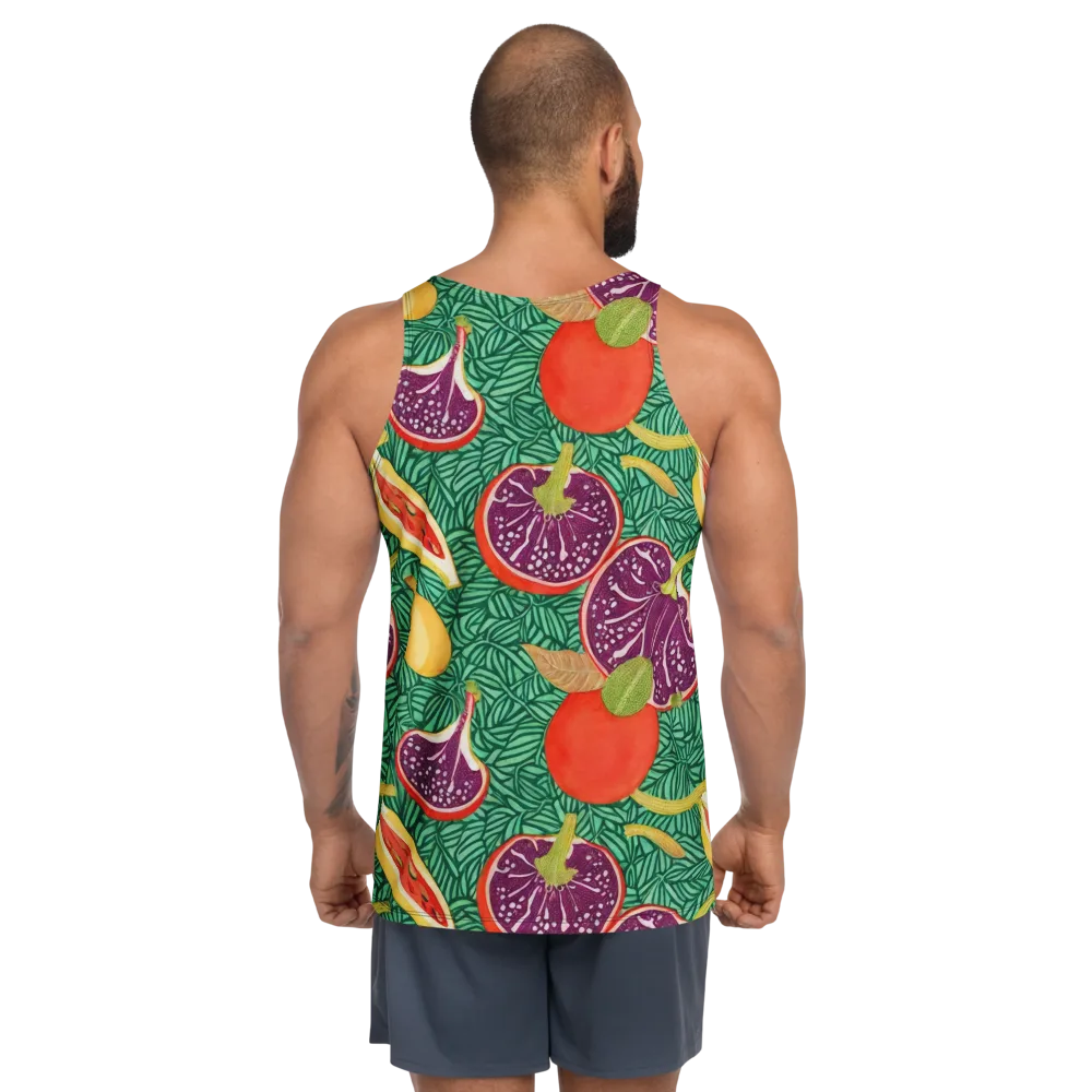 Tropical Still Life on Men's Tank Top — Back