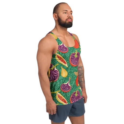Tropical Still Life on a Men's Tank Top
