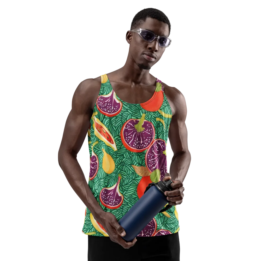 Tropical Still Life on Men's Tank Top — Front
