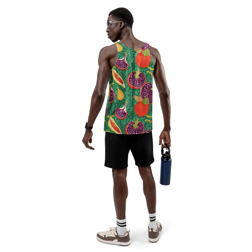 Tropical Still Life on Men's Tank Top — Back