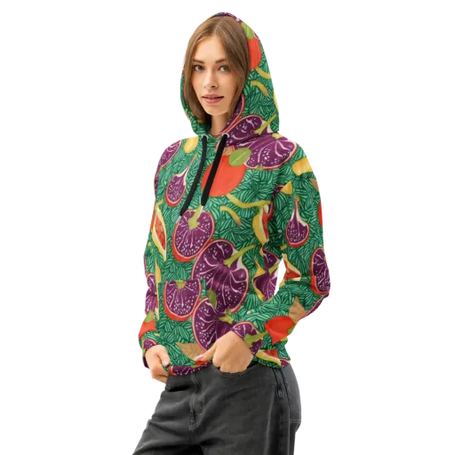Tropical Still Life on a Cotton Hoodie