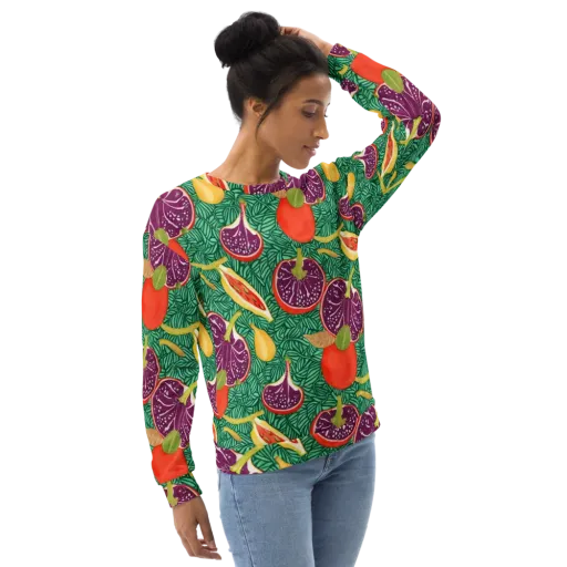 Tropical Still Life on a Sweatshirt