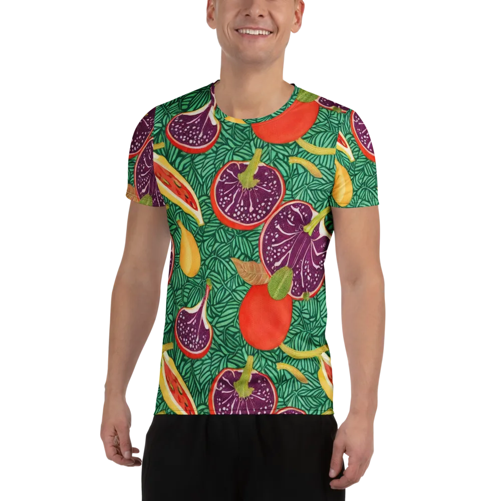 Tropical Still Life on Men's Athletic T-Shirt — Front