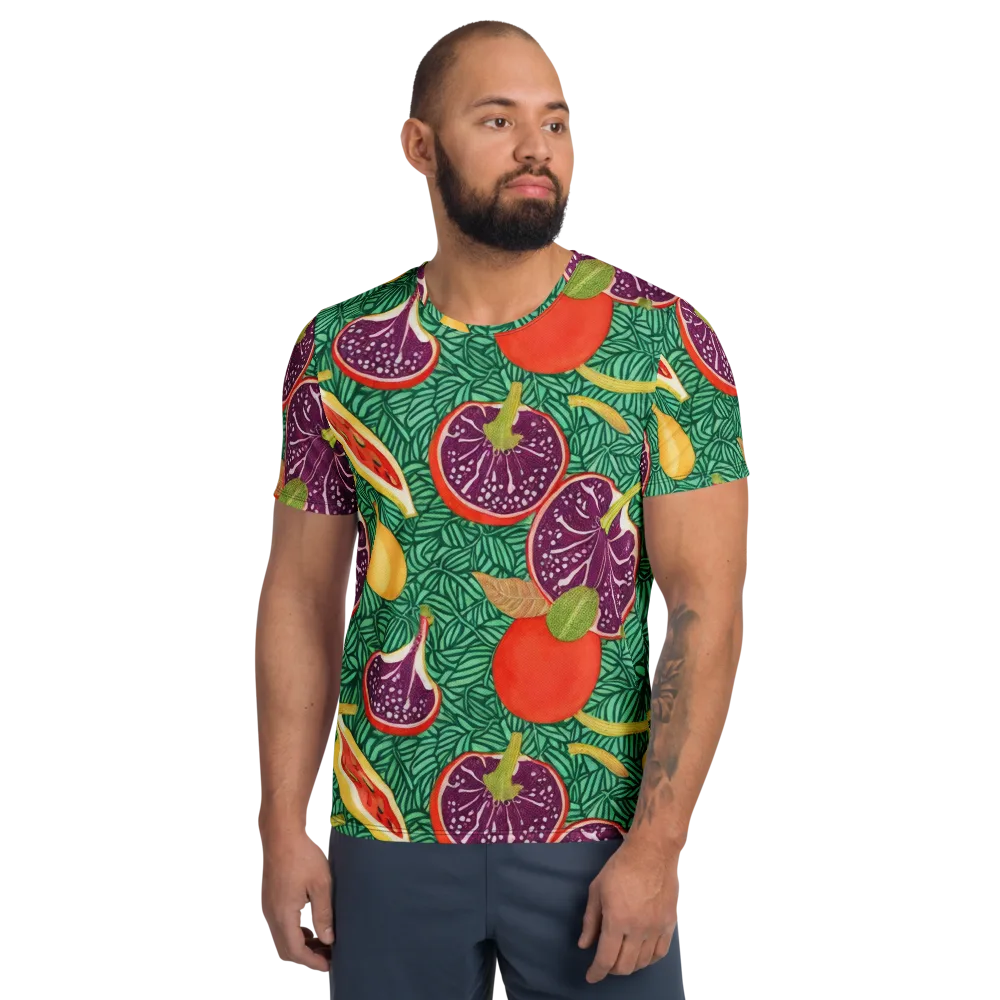 Tropical Still Life on Men's Athletic T-Shirt — Front