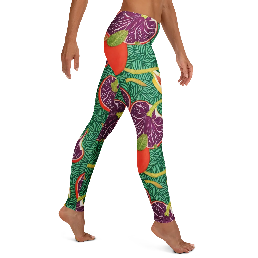 Tropical Still Life on Leggings — Right