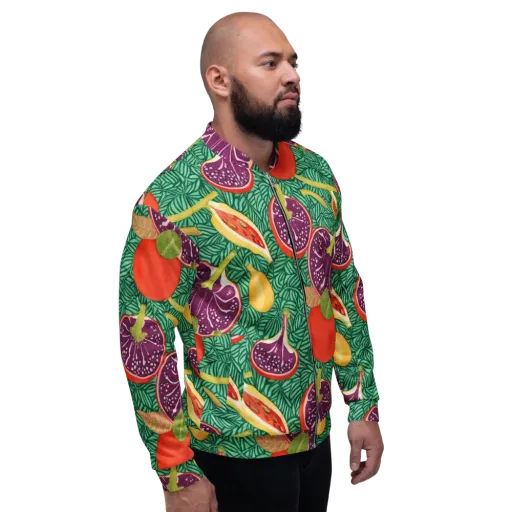 Tropical Still Life on a Bomber Jacket