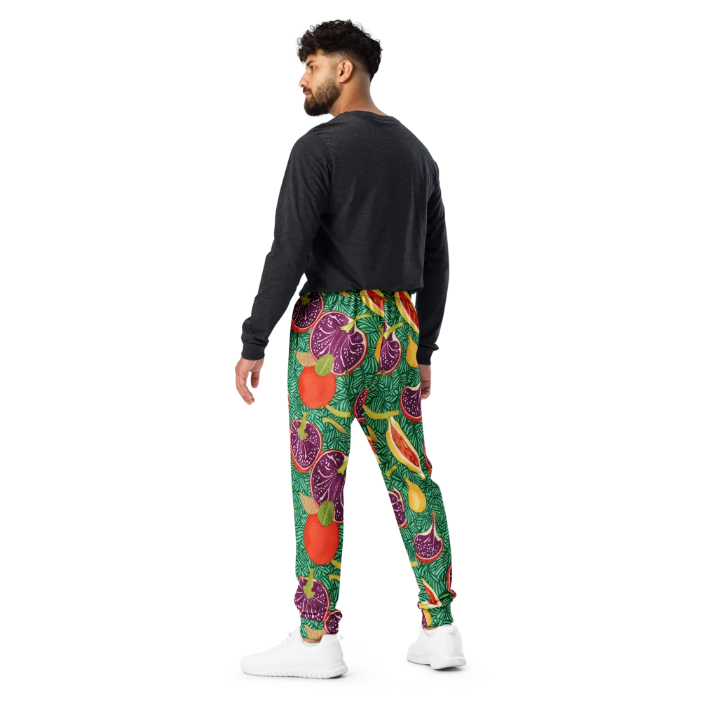 Tropical Still Life on Men's Joggers — Back