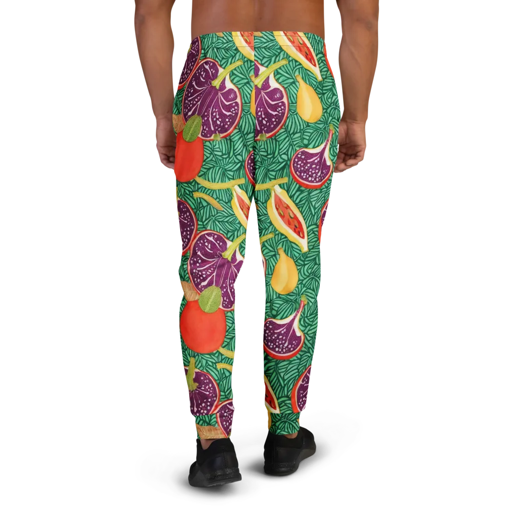 Tropical Still Life on Men's Joggers — Back