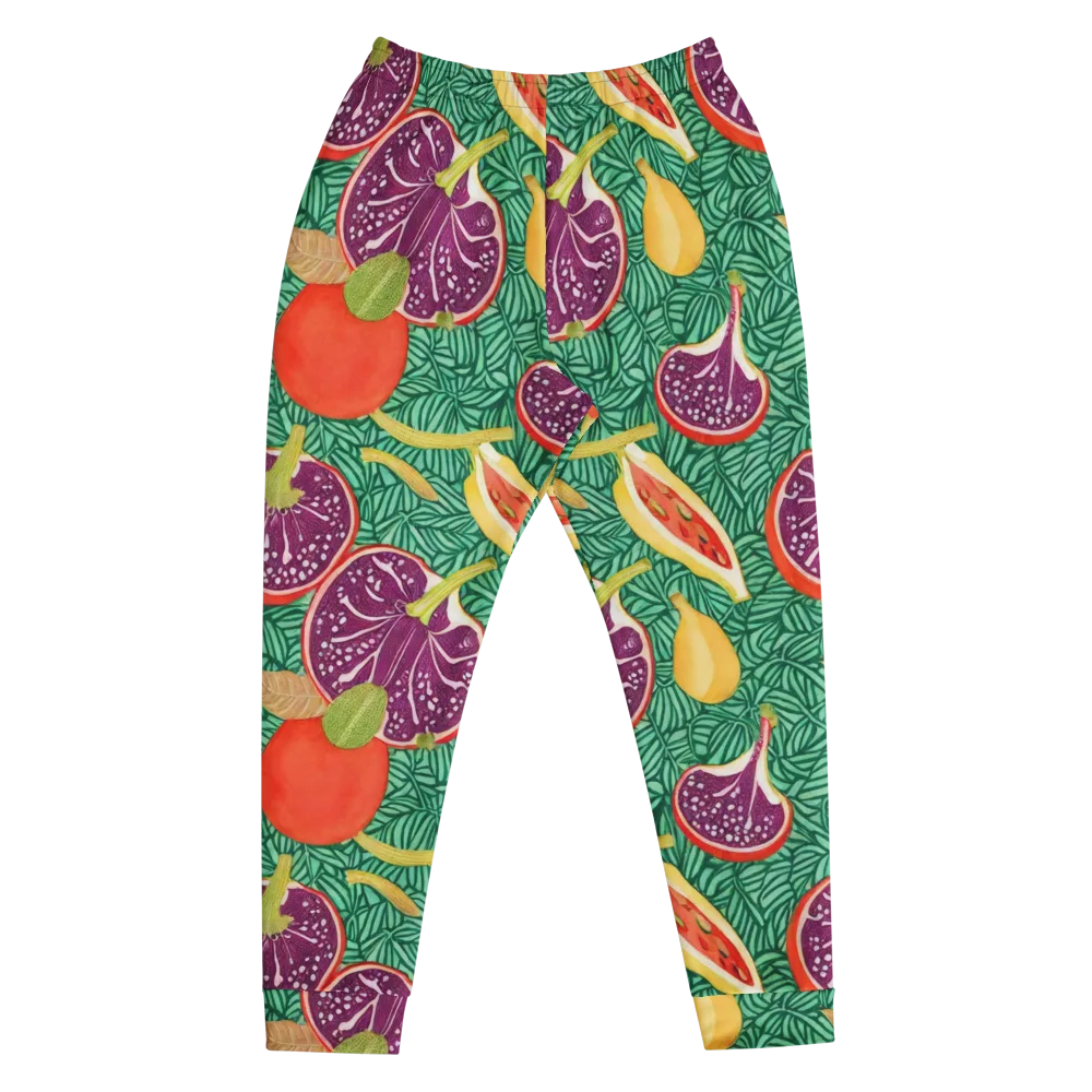 Tropical Still Life on Men's Joggers — Front