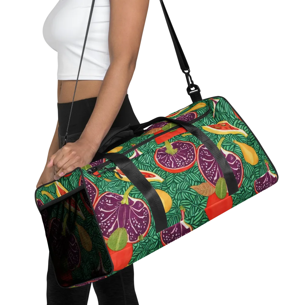Tropical Still Life on Duffle Bag — Front