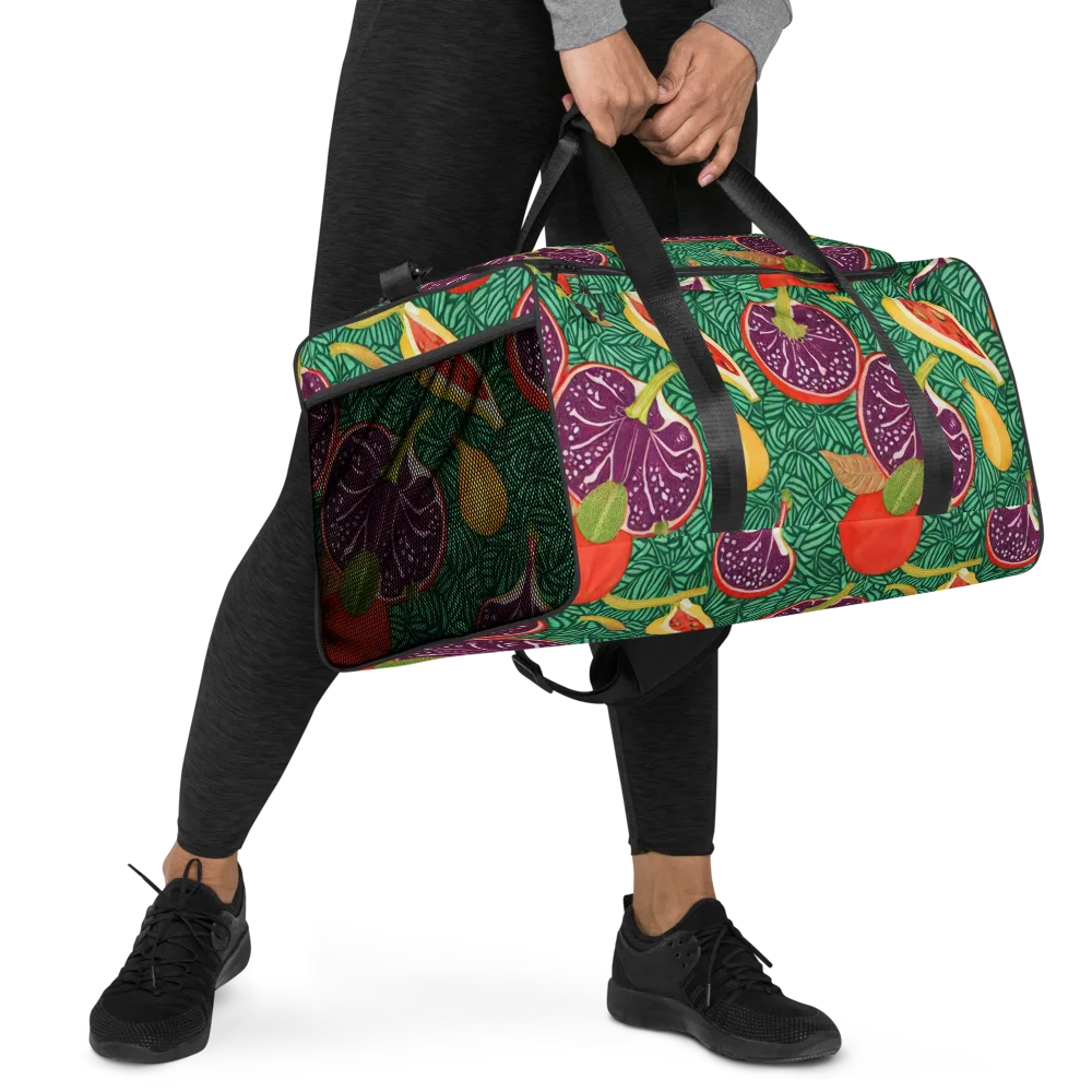 Tropical Still Life on Duffle Bag — Right Front
