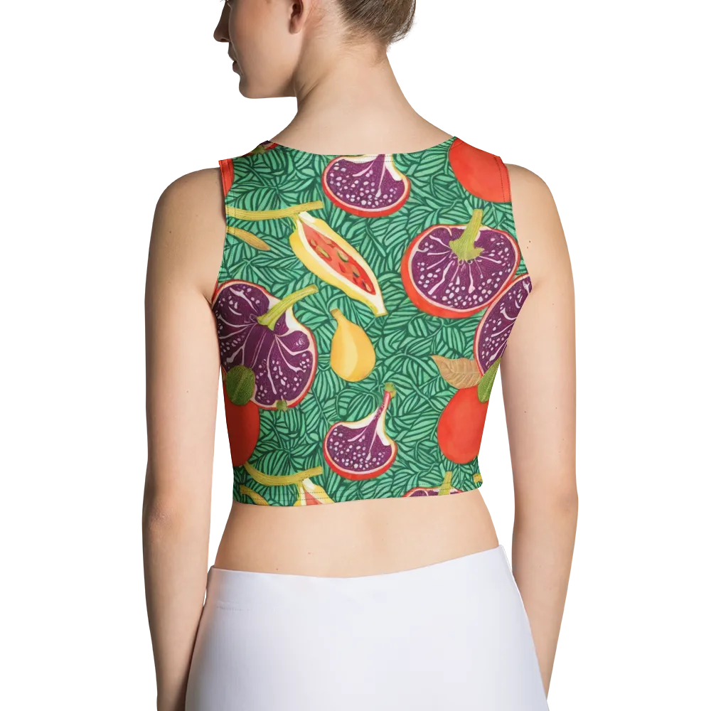 Tropical Still Life on Crop Top — Back