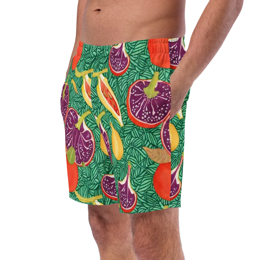 Tropical Still Life on Swim Trunks — Left Front