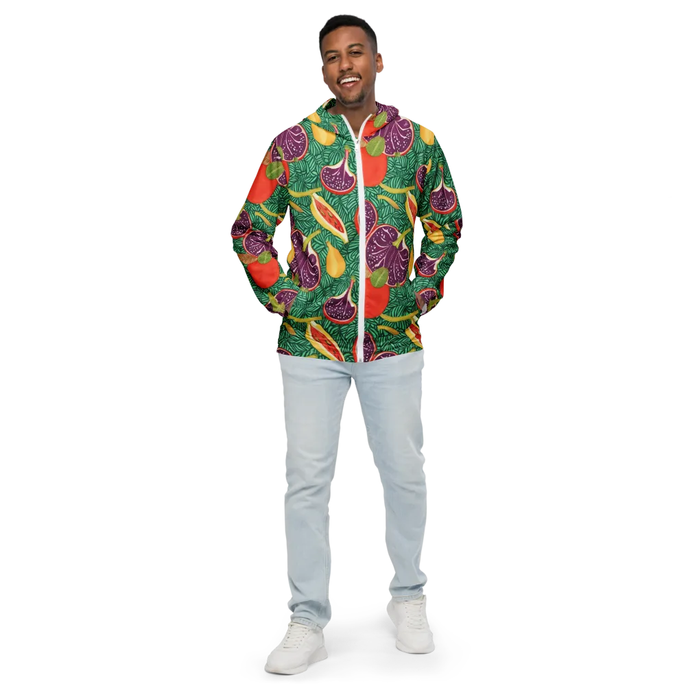 Tropical Still Life on Men's Windbreaker — Front
