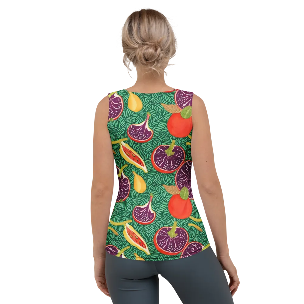 Tropical Still Life on Women's Tank Top — Back