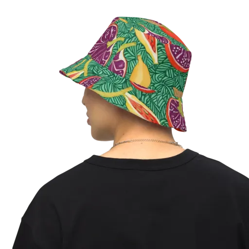Tropical Still Life on a Reversible Bucket Hat