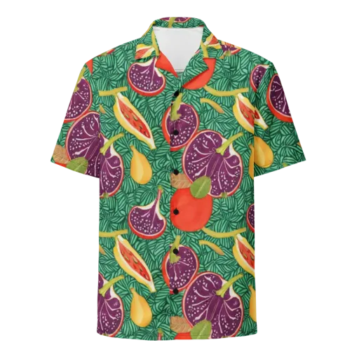 Tropical Still Life on a Button Shirt