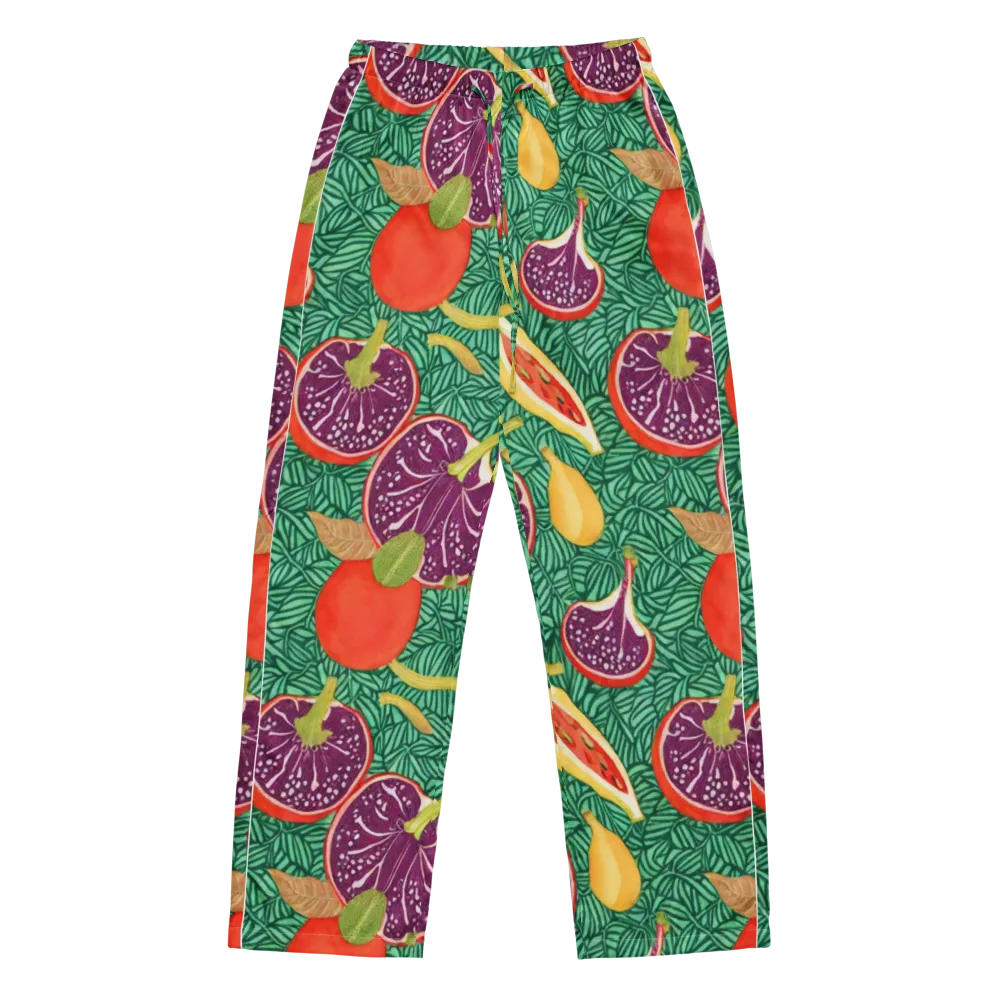 Tropical Still Life on Women's Pajama Pants — Front
