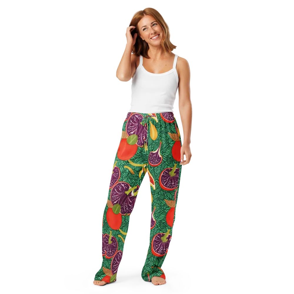 Tropical Still Life on Women's Pajama Pants — Front