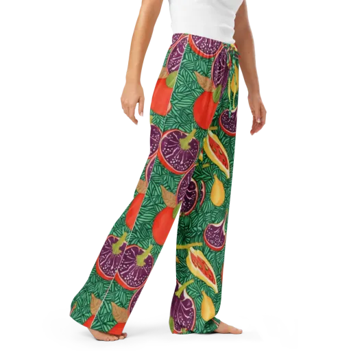 Tropical Still Life on a Women's Pajama Pants