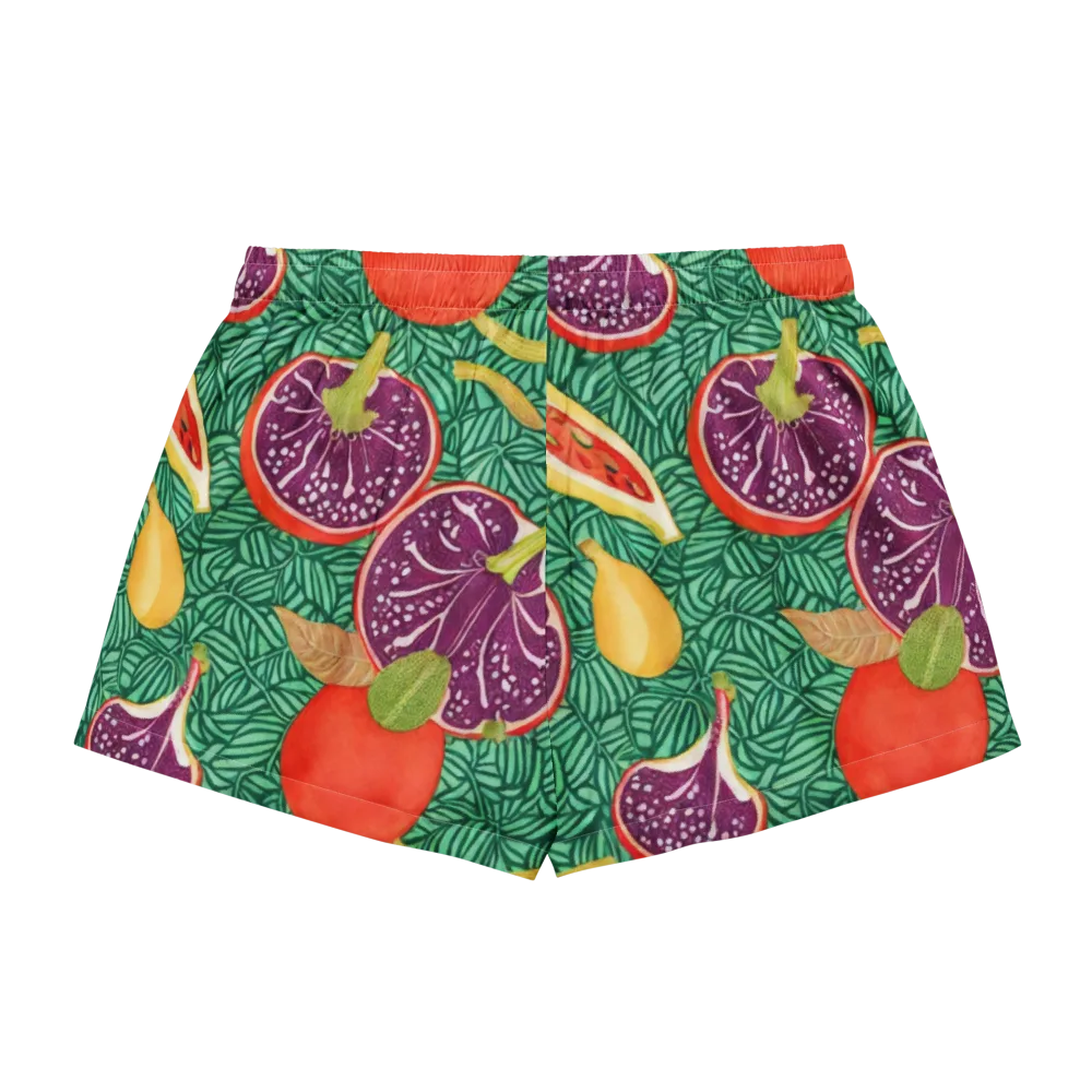 Tropical Still Life on Women's Pajama Shorts — Back