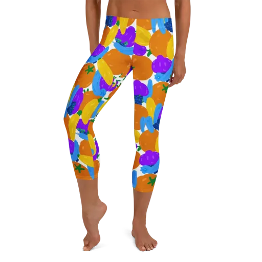 Electric Fruit Bowl on a Capri Leggings