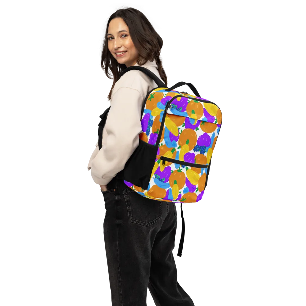 Electric Fruit Bowl on Utility Backpack — Back