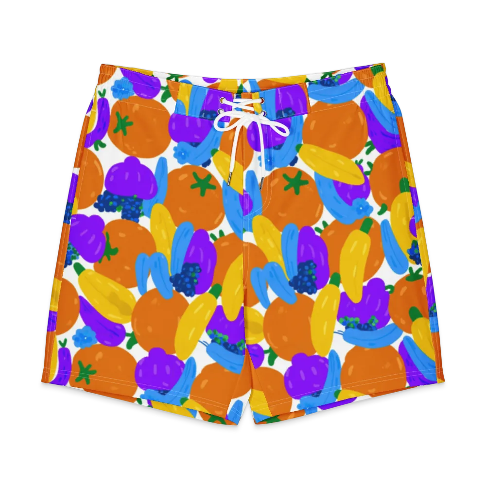 Electric Fruit Bowl on Men's Board Shorts — Front