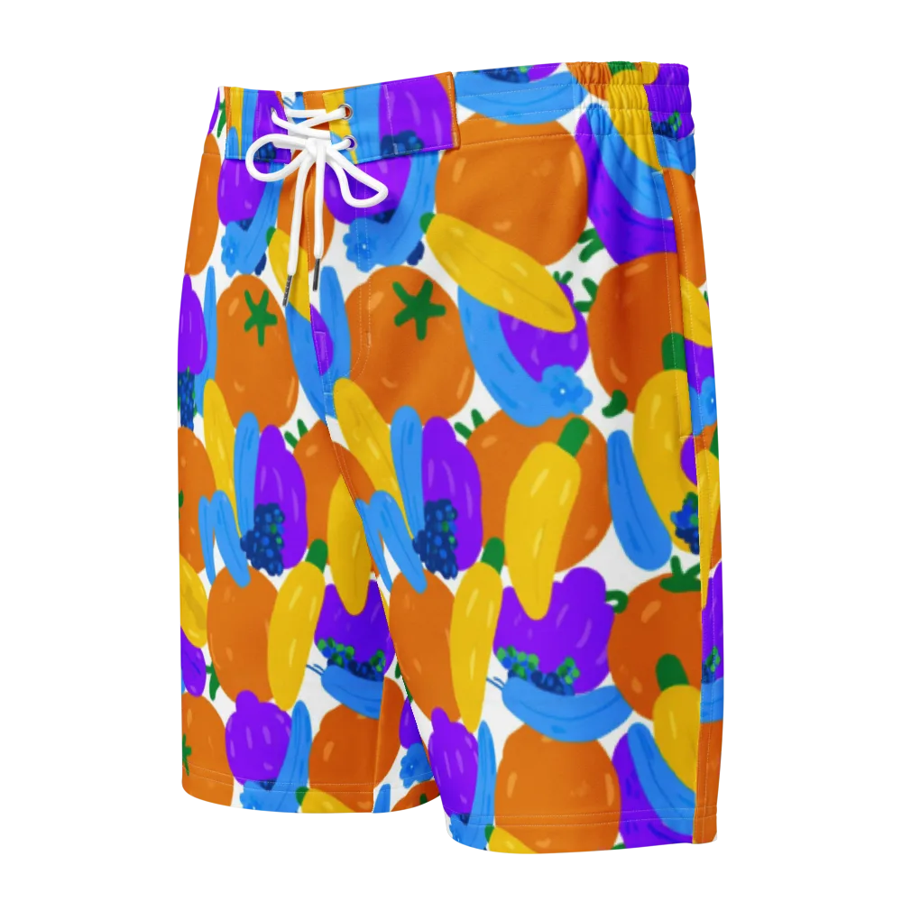 Electric Fruit Bowl on Men's Board Shorts — Front