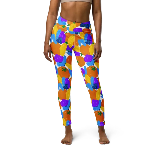 Electric Fruit Bowl on a Yoga Leggings