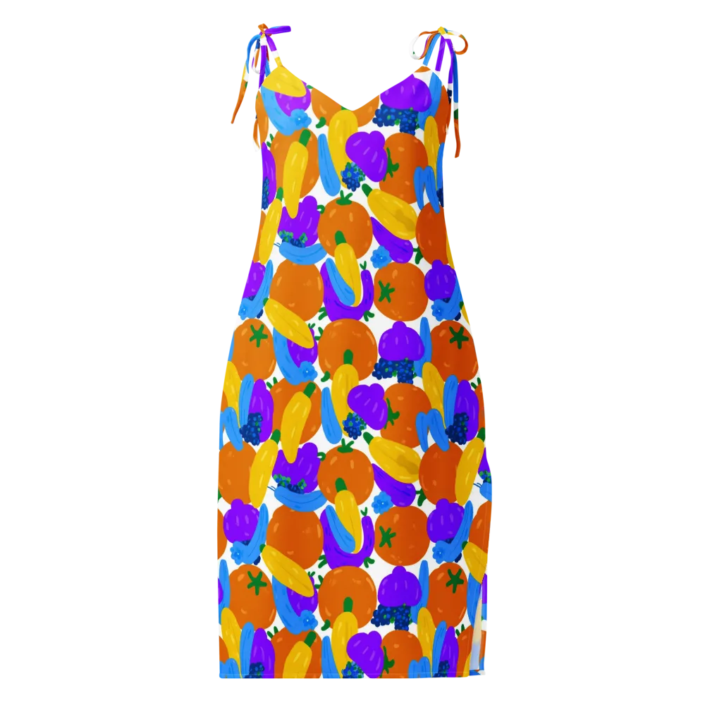 Electric Fruit Bowl on Slip Dress — Front