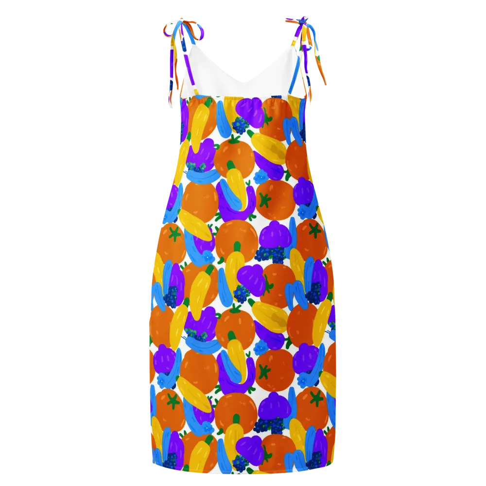 Electric Fruit Bowl on Slip Dress — Back